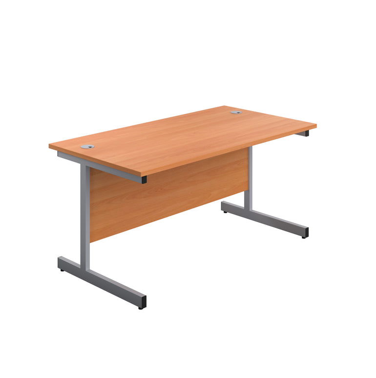 Single Upright Straight 1400mm Desk & Mobile Pedestal