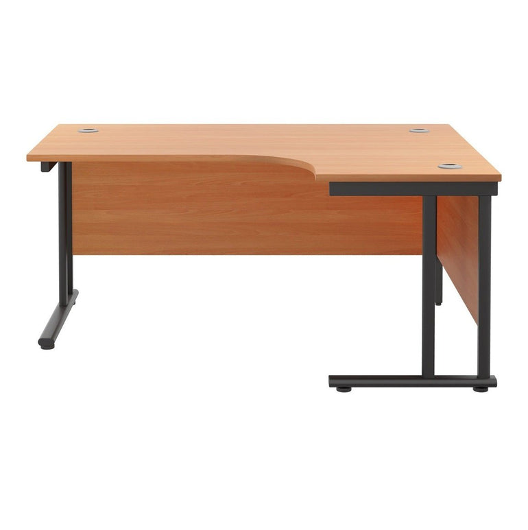 Twin Upright Right Hand 1800mm Crescent Desk