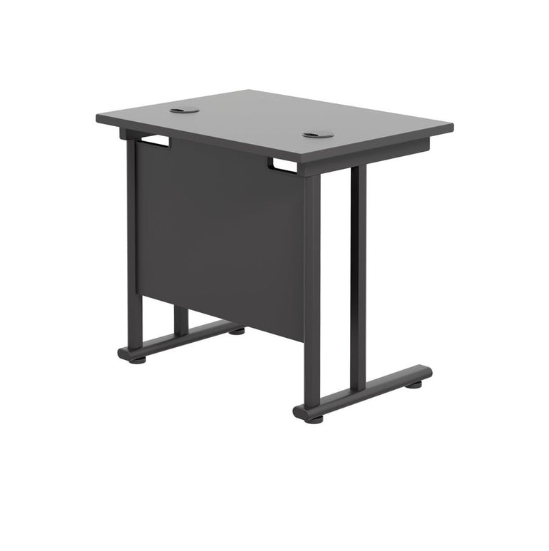 Twin Upright Straight 800mm Slim Desk