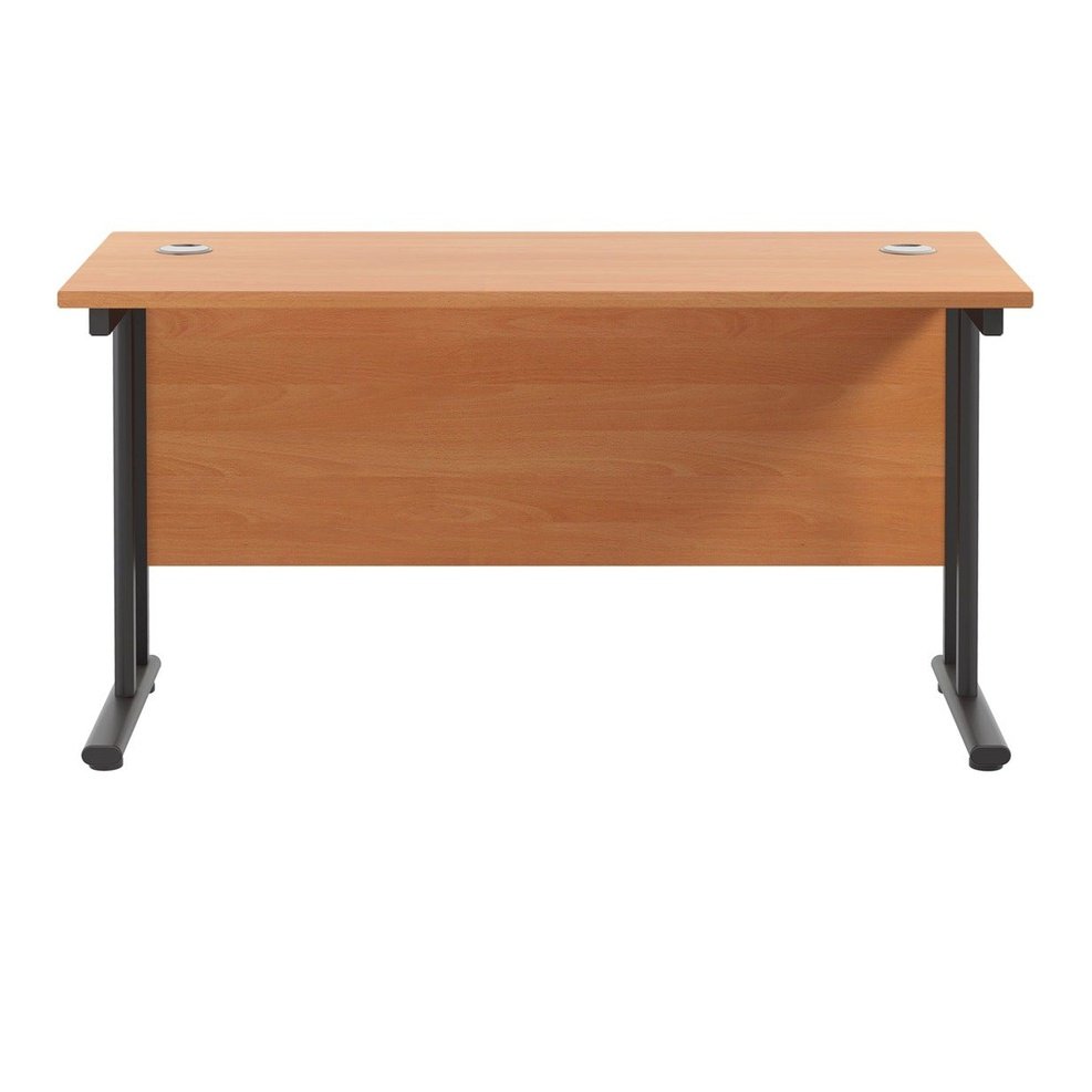 Twin Upright Straight 1800mm Slim Desk