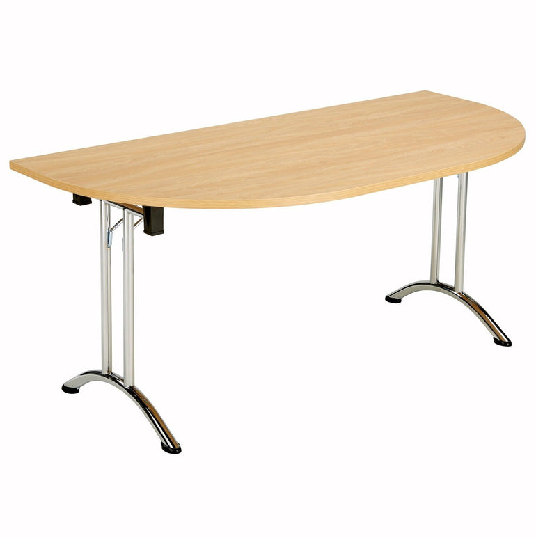 One Union D-End Folding Table