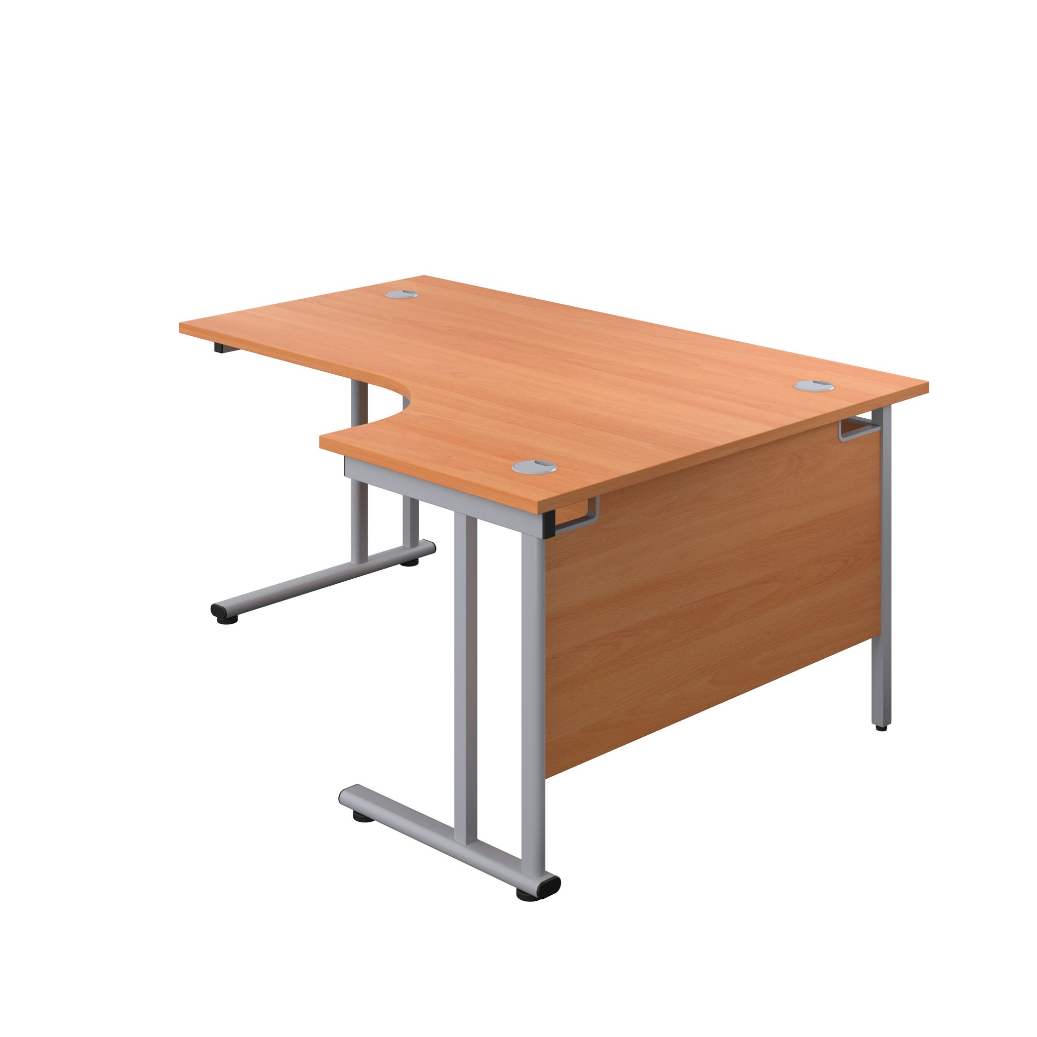 Twin Upright Right Hand 1800mm Crescent Desk