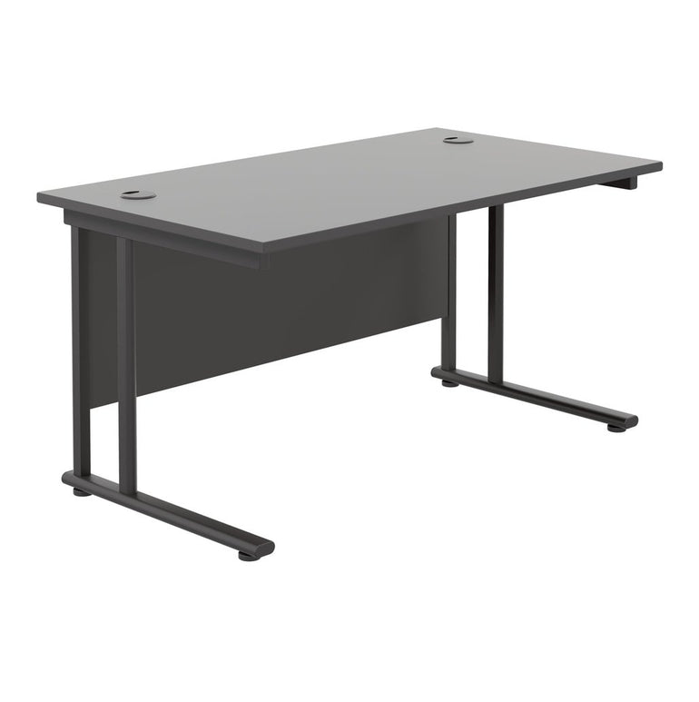 Twin Upright Straight 1200mm Desk