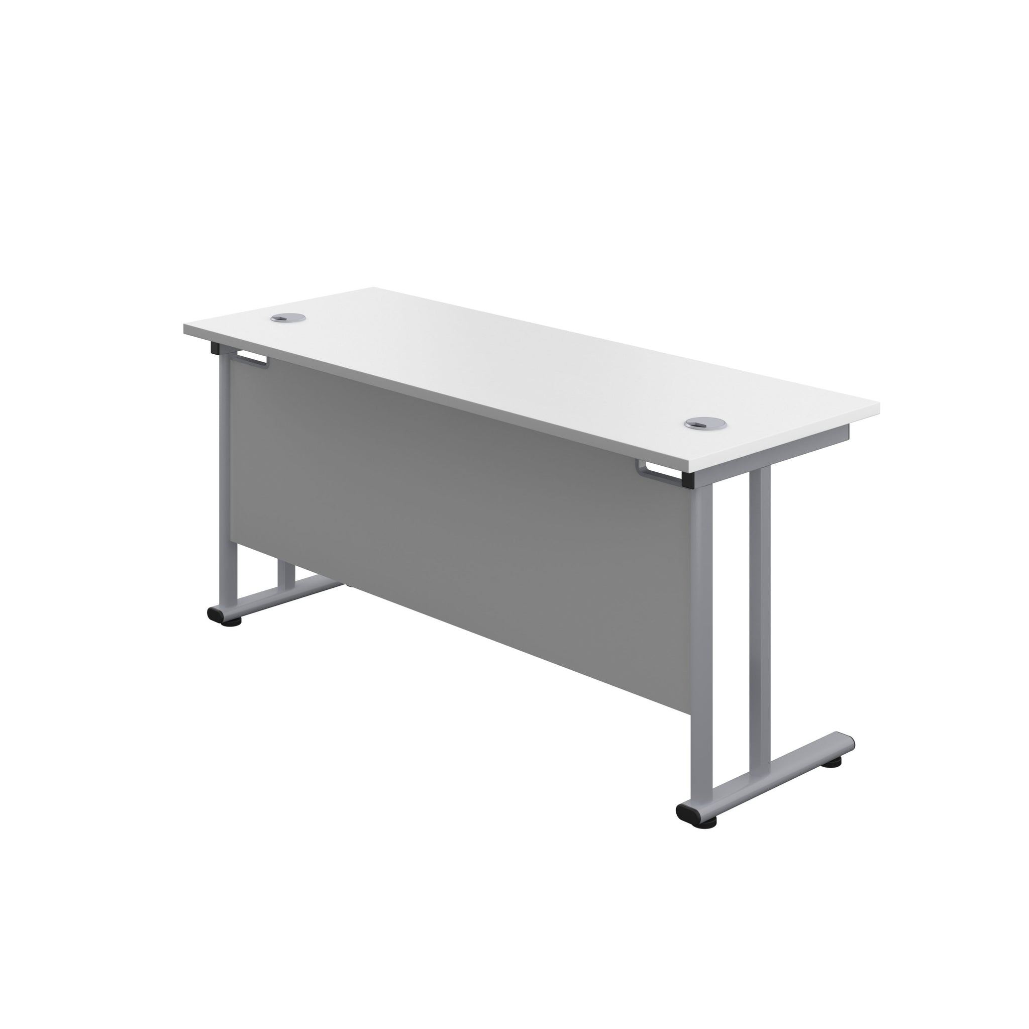 Twin Upright Straight 1200mm Slim Desk