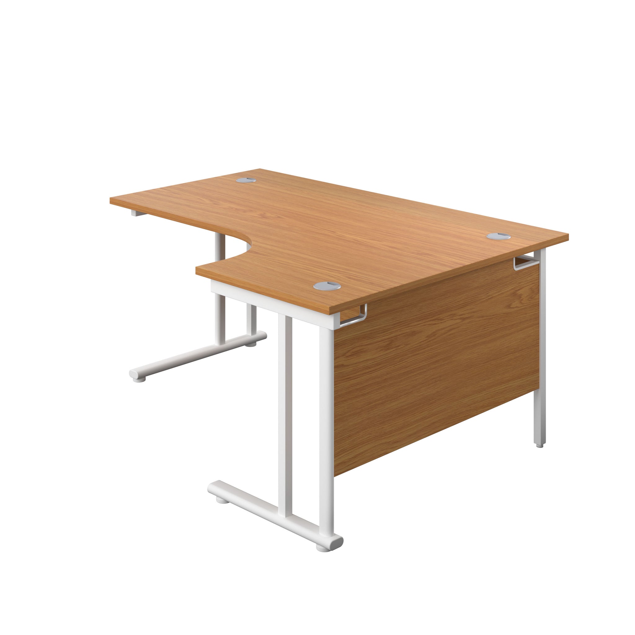 Twin Upright Right Hand 1800mm Crescent Desk