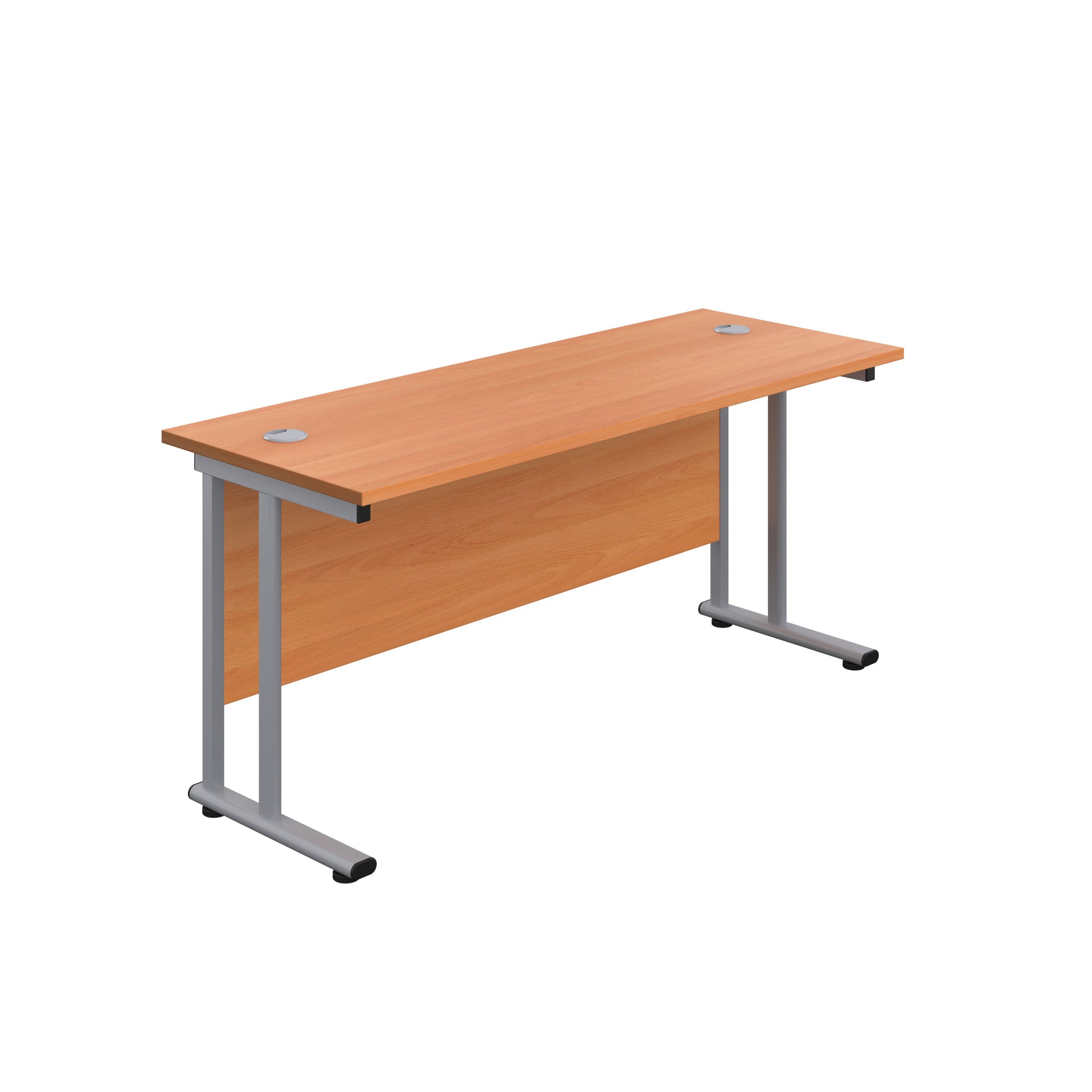 Twin Upright Straight 1800mm Slim Desk