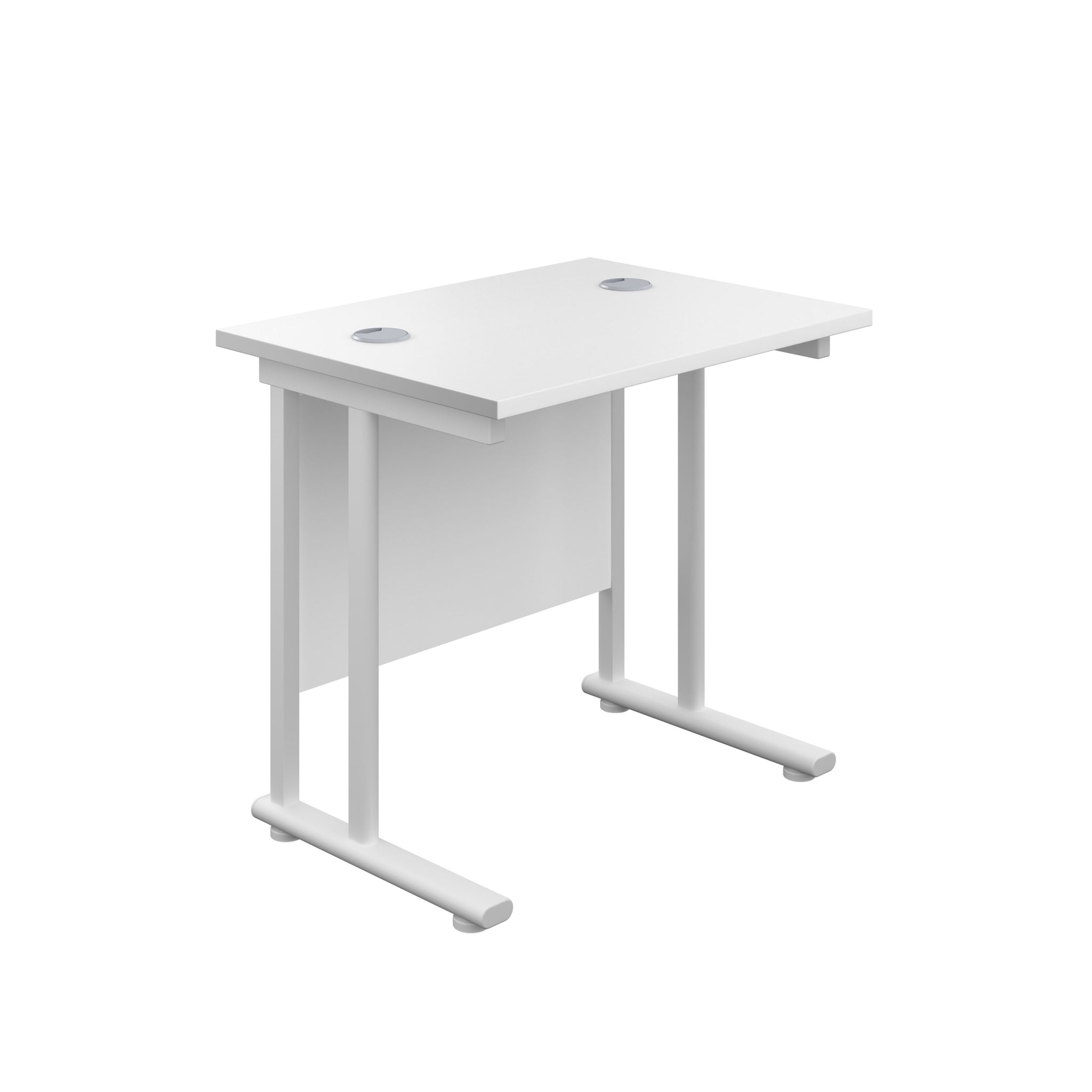 Twin Upright Straight 800mm Slim Desk