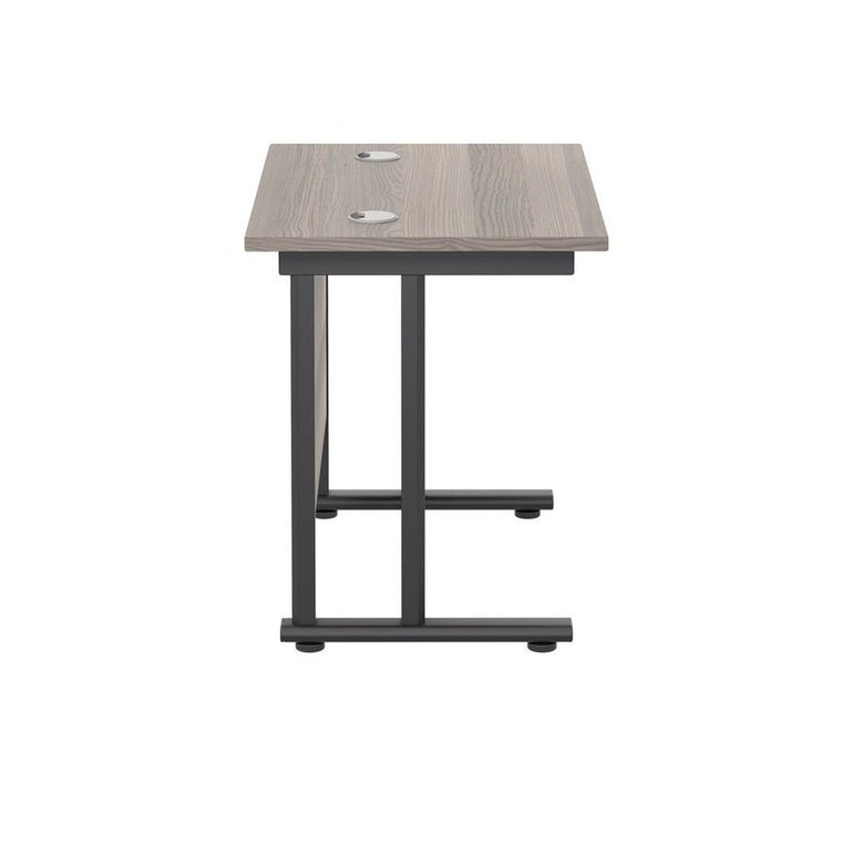 Twin Upright Straight 800mm Slim Desk