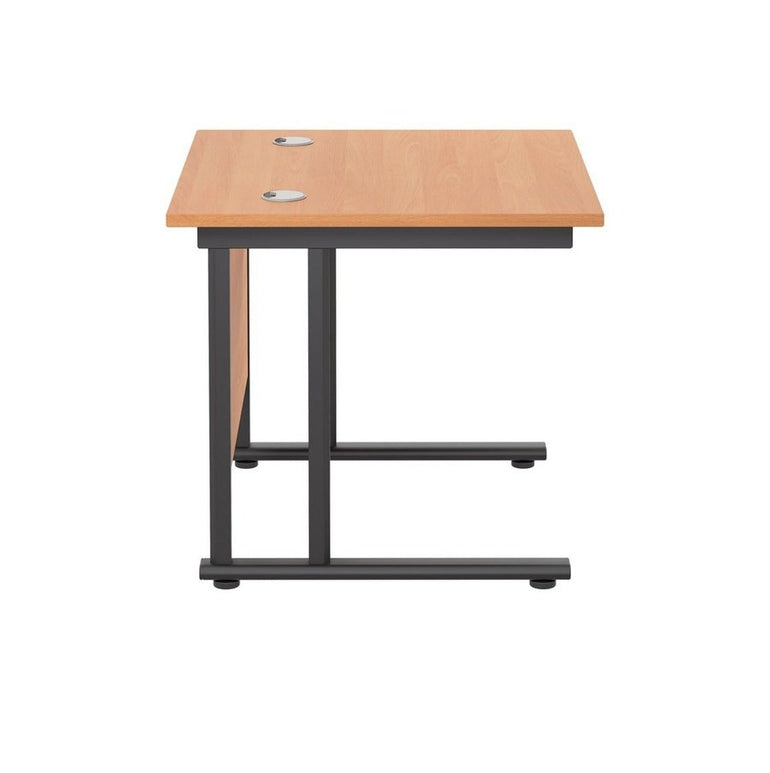 Twin Upright Straight 800mm Desk