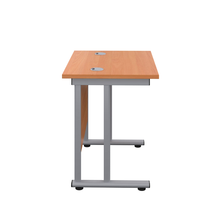 Twin Upright Straight 800mm Slim Desk