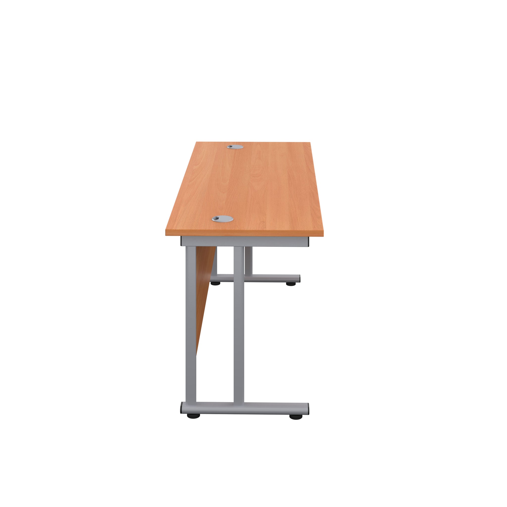 Twin Upright Straight 1800mm Slim Desk