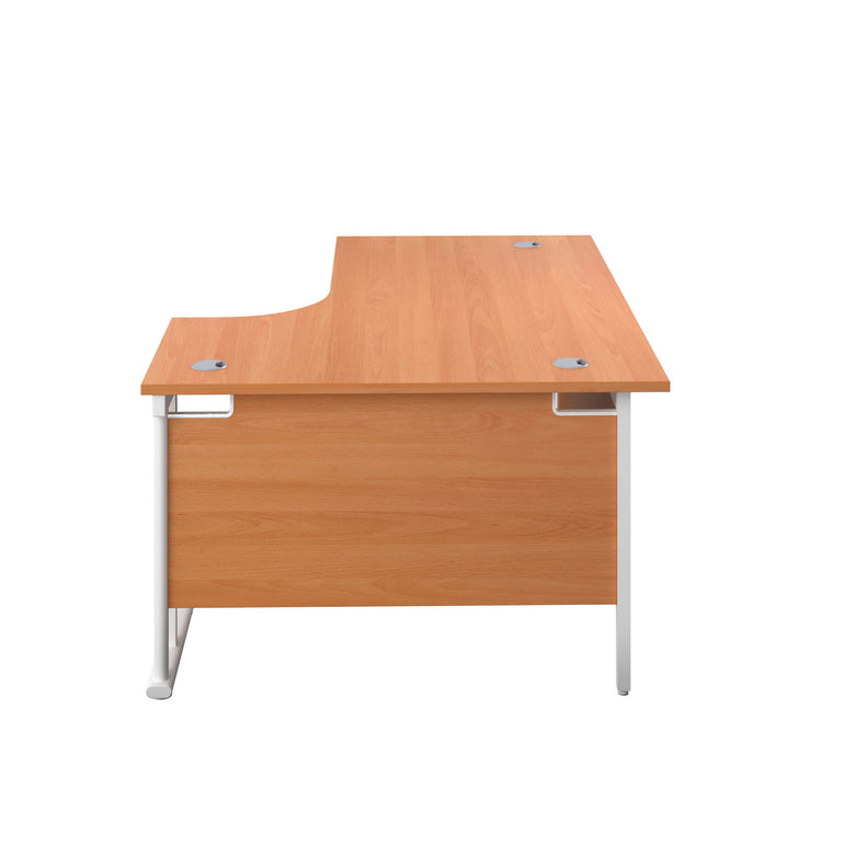 Twin Upright Right Hand 1800mm Crescent Desk