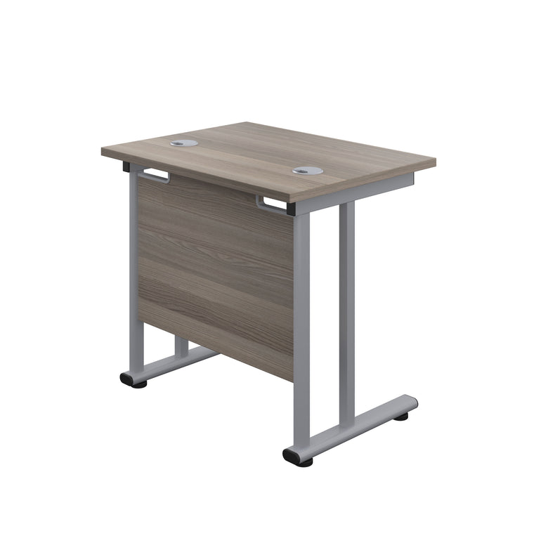 Twin Upright Straight 800mm Slim Desk