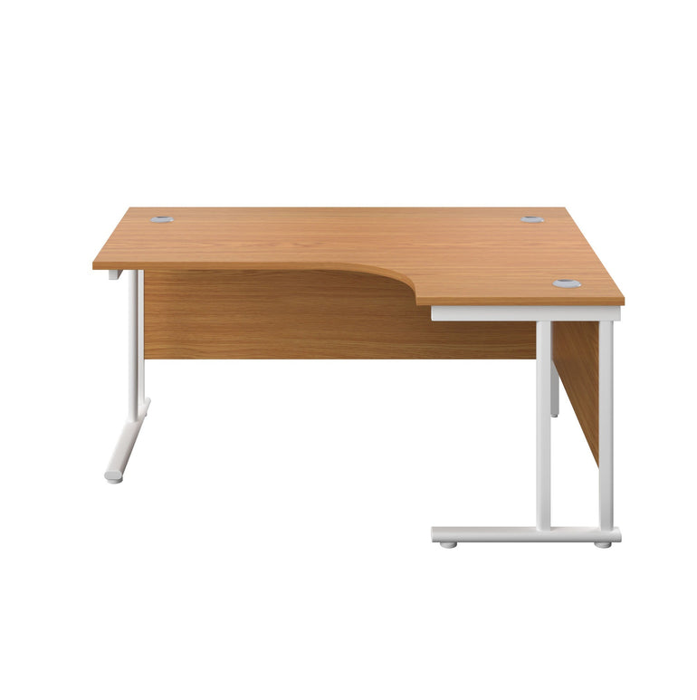 Twin Upright Right Hand 1800mm Crescent Desk