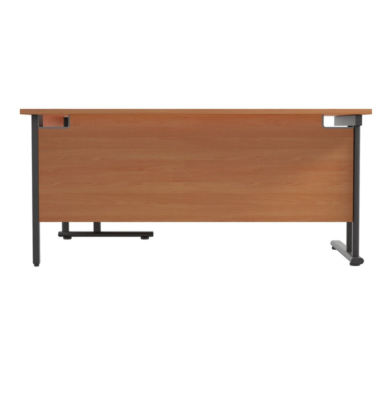 Twin Upright Right Hand 1800mm Crescent Desk