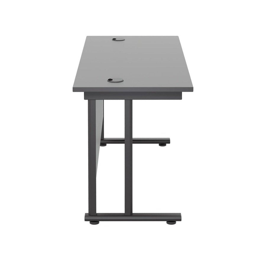 Twin Upright Straight 1200mm Slim Desk