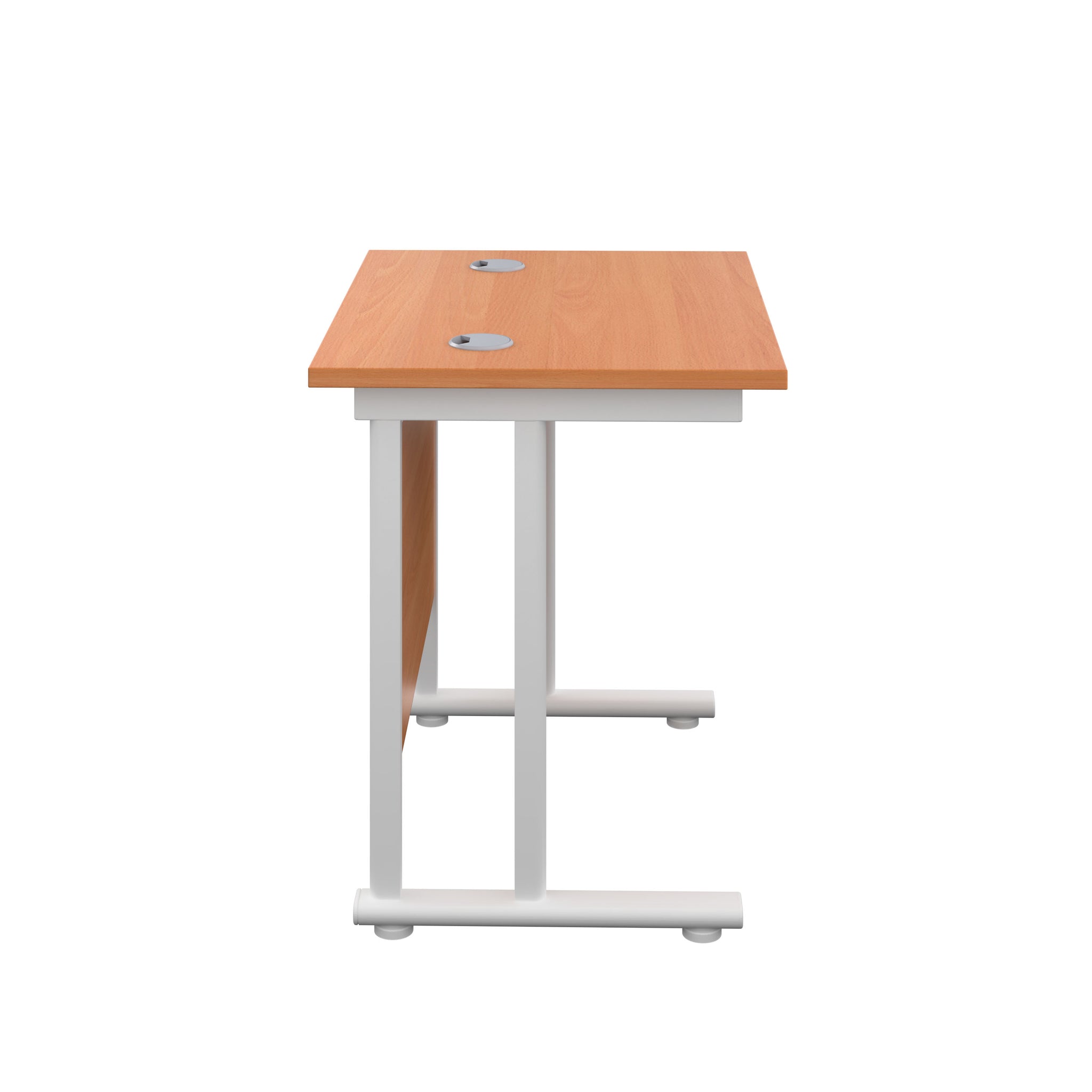 Twin Upright Straight 800mm Slim Desk