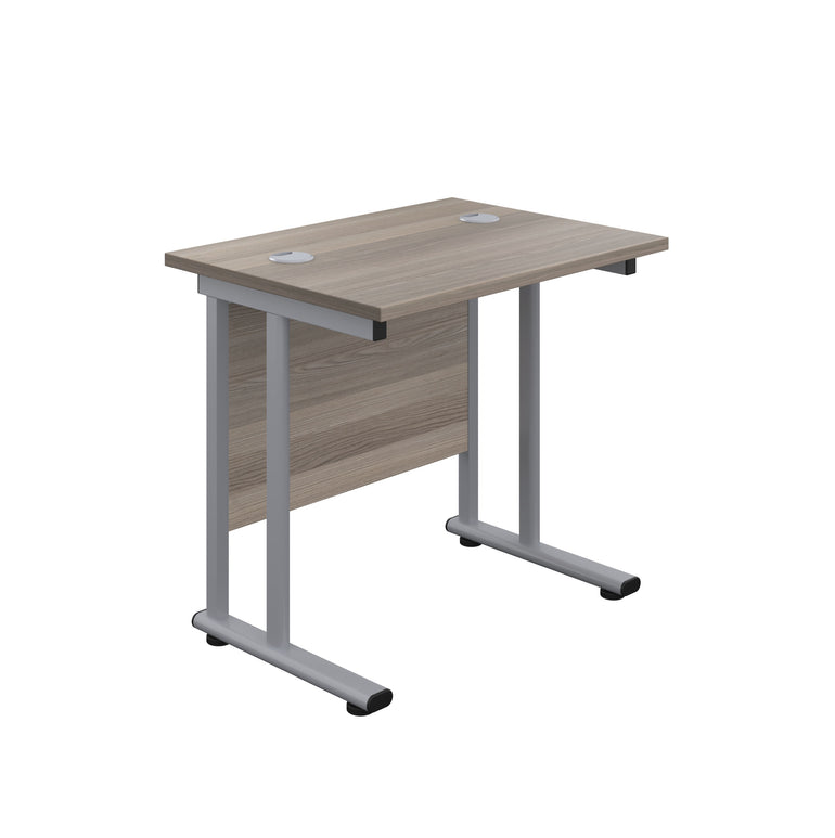 Twin Upright Straight 800mm Slim Desk