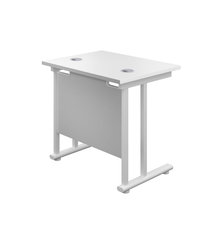 Twin Upright Straight 800mm Slim Desk