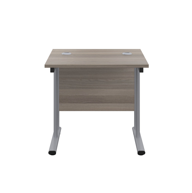 Twin Upright Straight 800mm Slim Desk