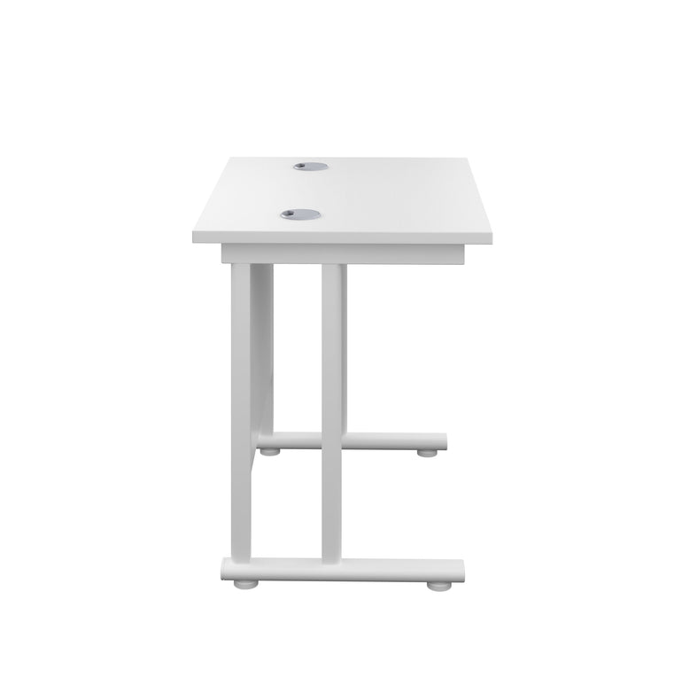 Twin Upright Straight 800mm Slim Desk