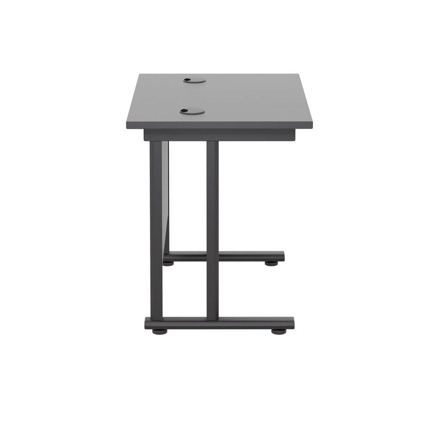 Twin Upright Straight 800mm Slim Desk