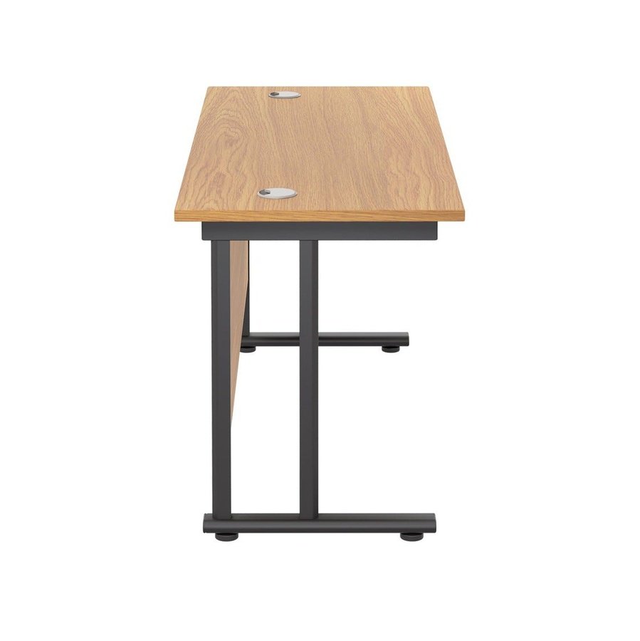 Twin Upright Straight 1200mm Slim Desk