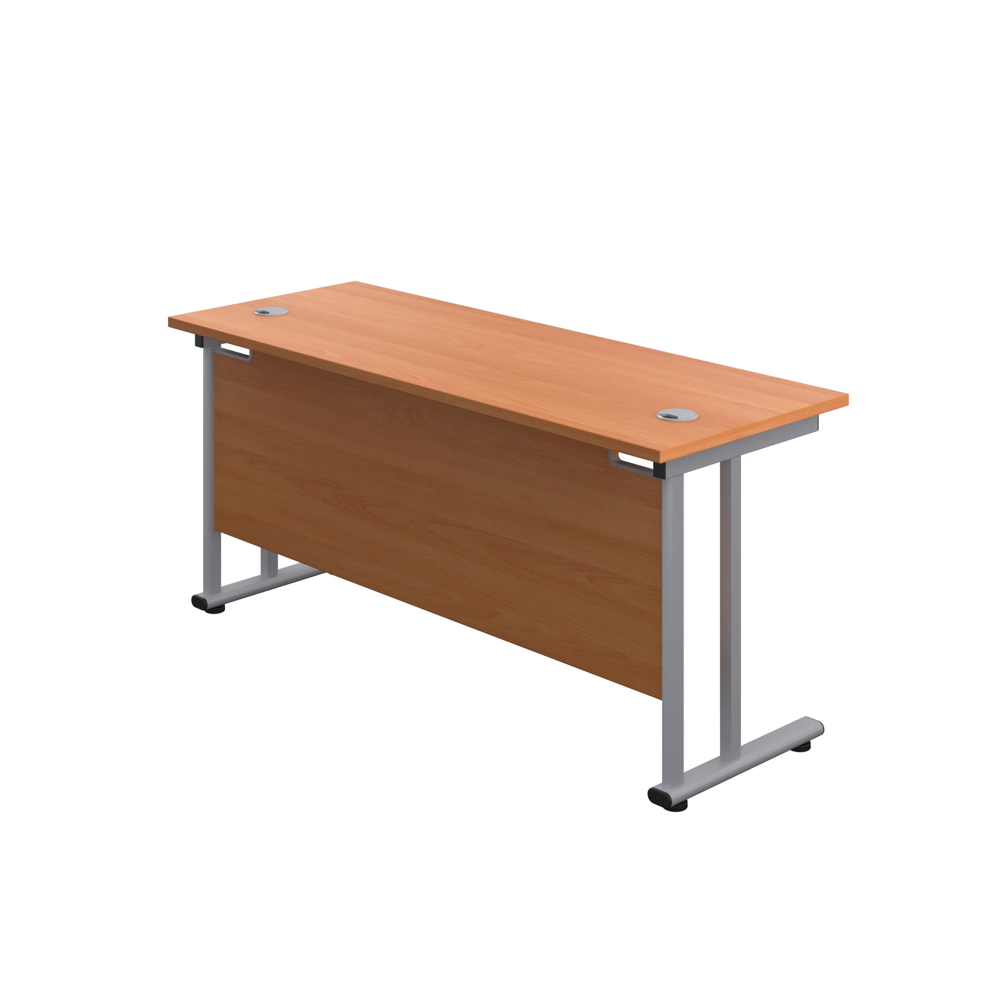 Twin Upright Straight 1800mm Slim Desk