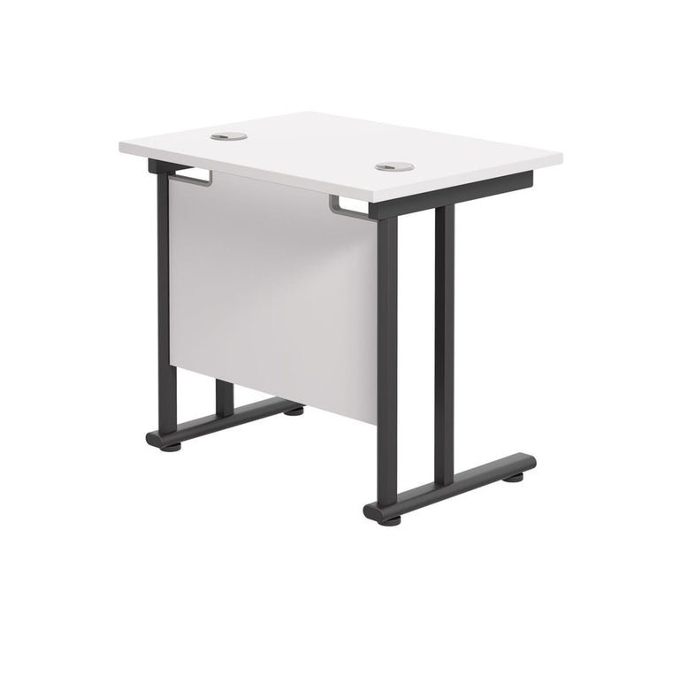 Twin Upright Straight 800mm Slim Desk