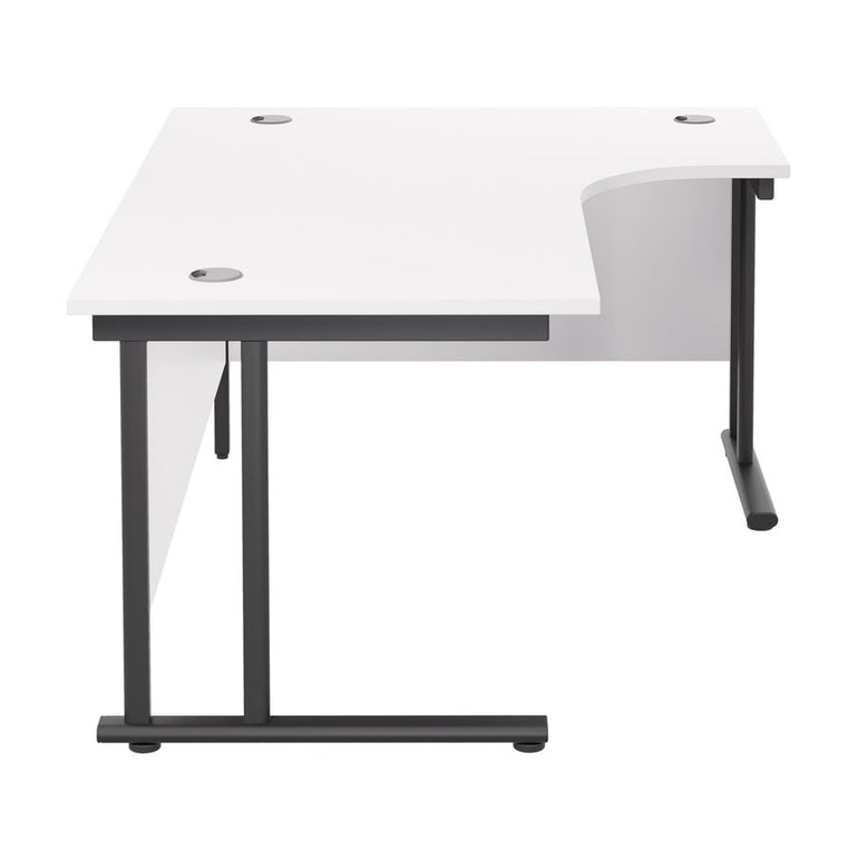 Twin Upright Right Hand 1800mm Crescent Desk