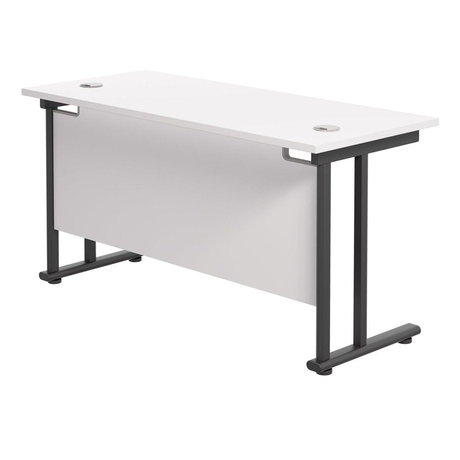 Twin Upright Straight 1200mm Slim Desk