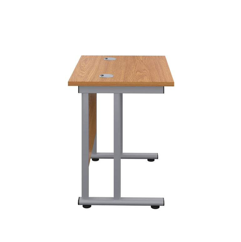 Twin Upright Straight 800mm Slim Desk