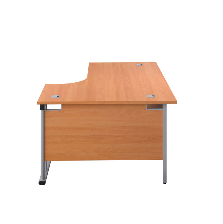 Twin Upright Right Hand 1800mm Crescent Desk