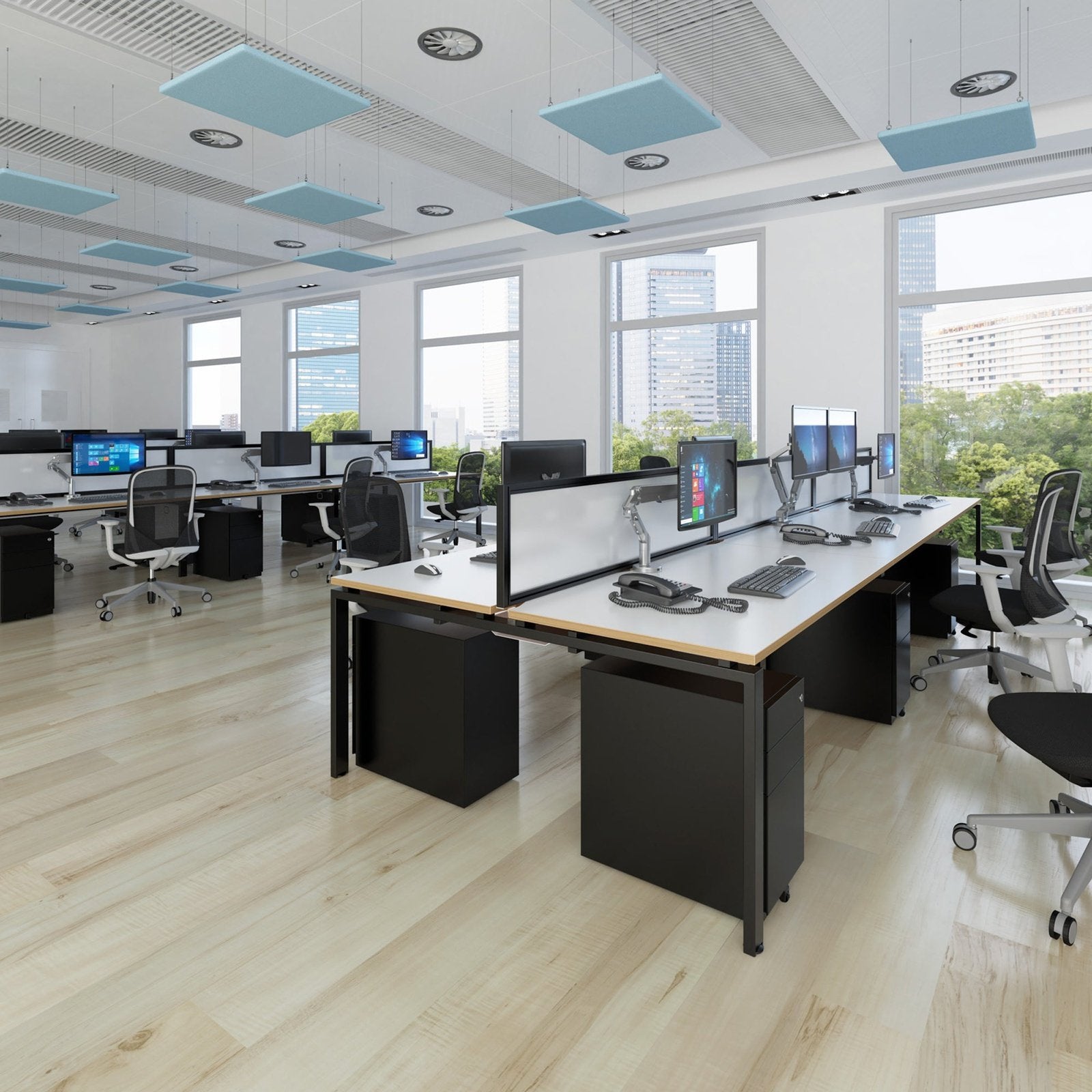 Adapt triple to back desks 1200 deep - Office Products Online