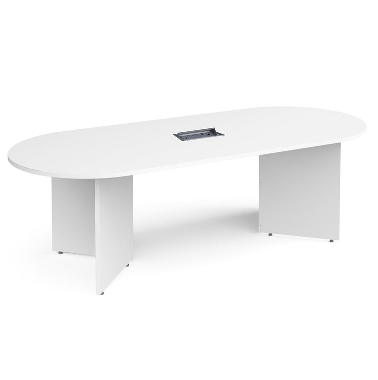 Arrow head leg radial end boardroom table 2400mm x 1000mm - Office Products Online