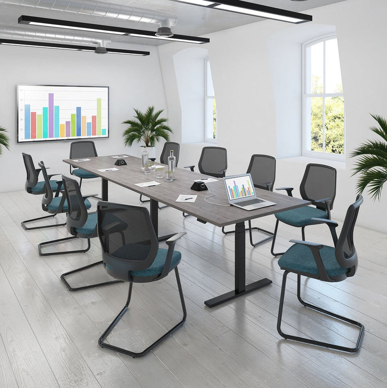 Elev8 Touch radial end boardroom table - Office Products Online