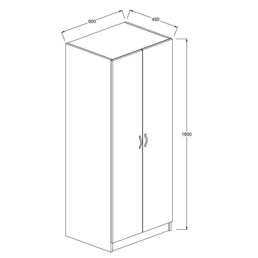 Essentials Door Wardrobe Hanging Rail allhomely