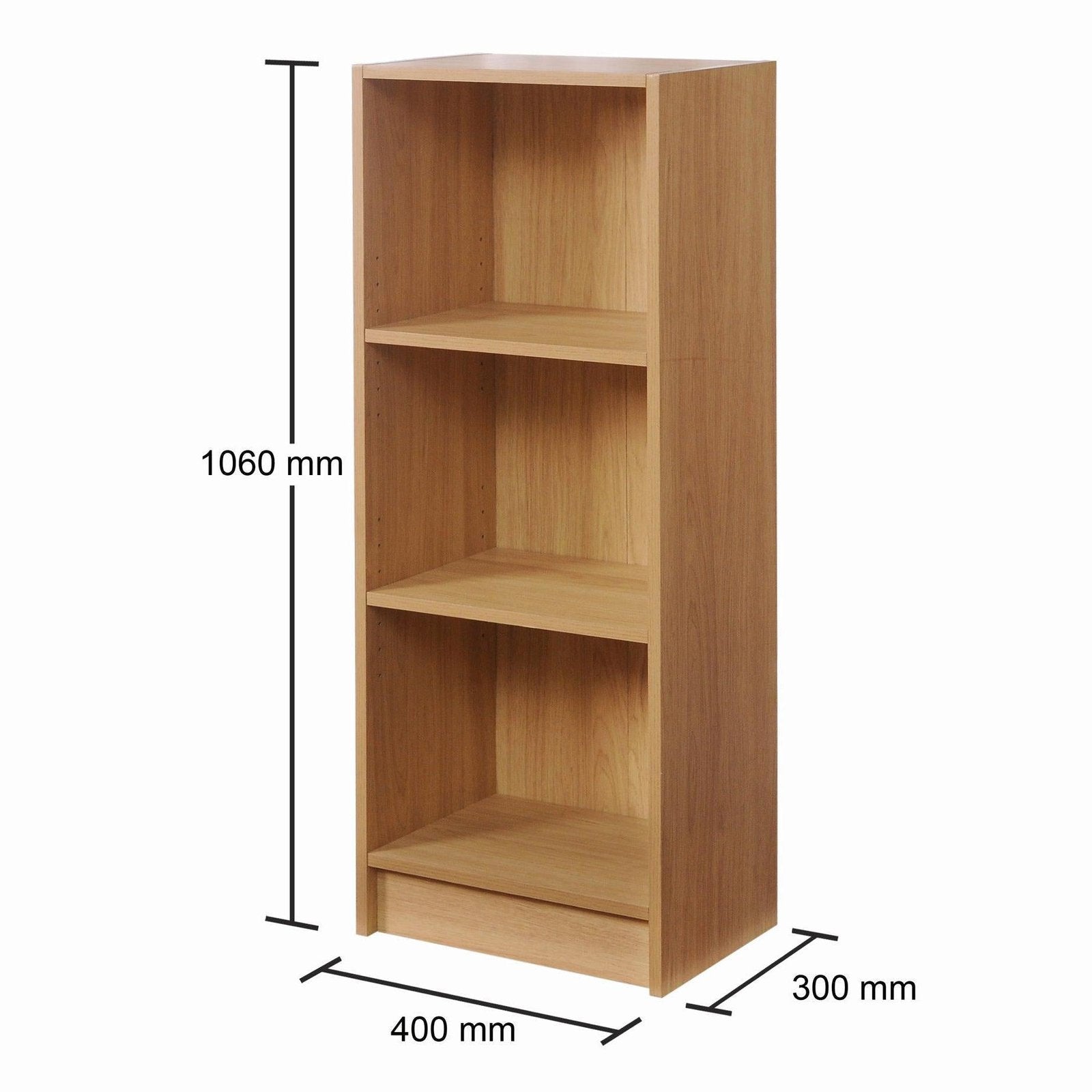 Essentials Medium Narrow Bookcase allhomely