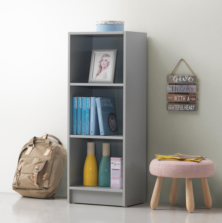 Essentials Medium Narrow Bookcase allhomely