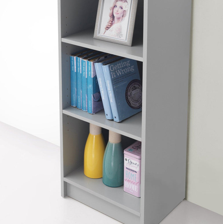 Essentials Medium Narrow Bookcase allhomely