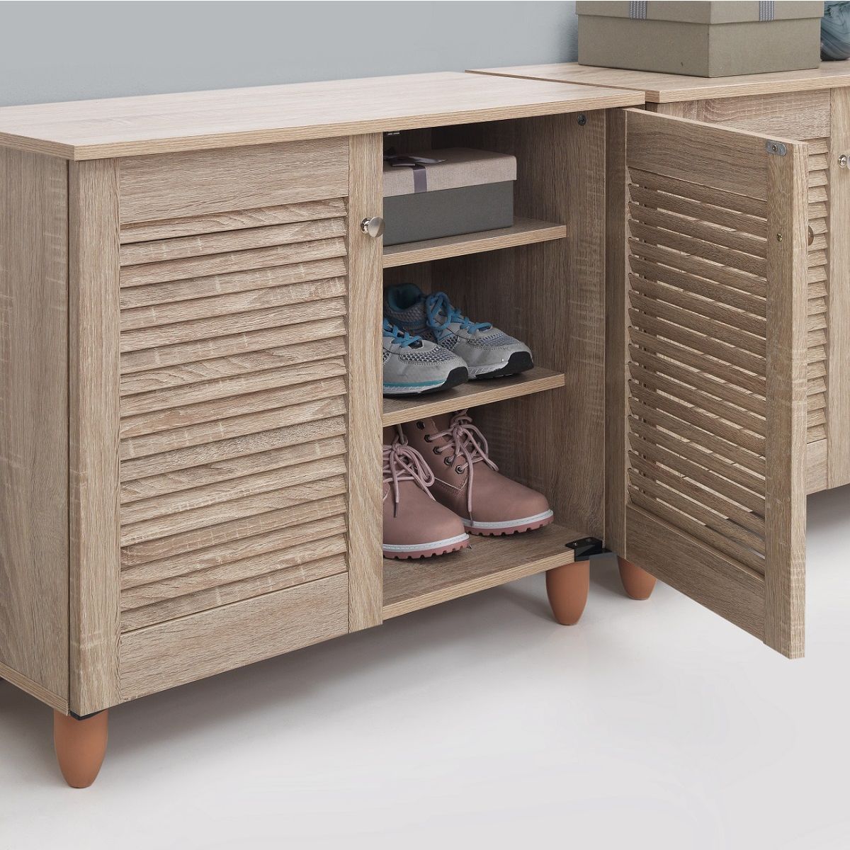 Essentials Traditional Door Shoe Cabinet allhomely