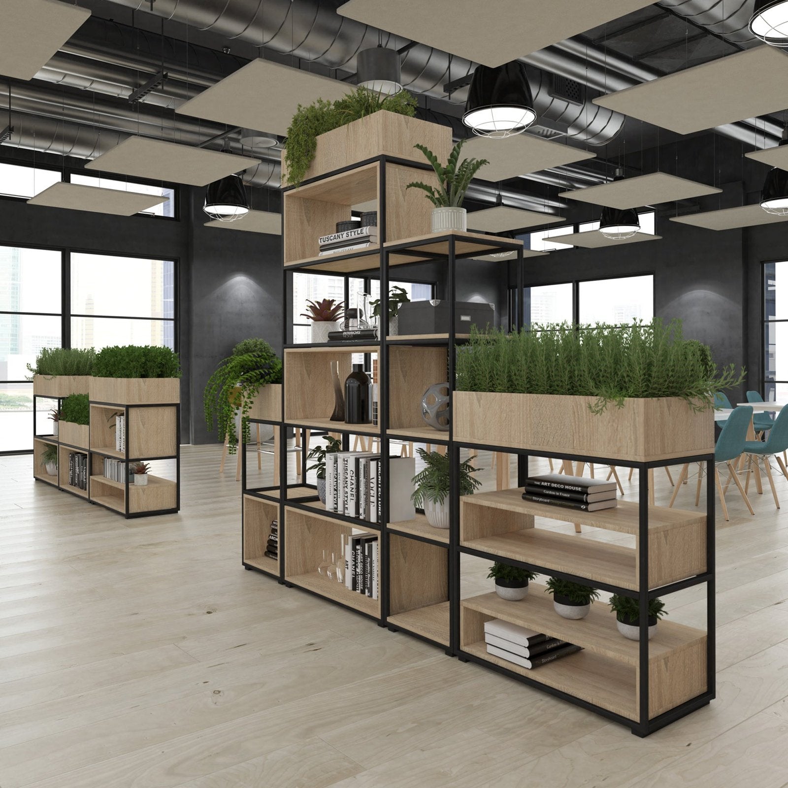 Flux modular storage double wooden inner shelf - kendal oak - Office Products Online