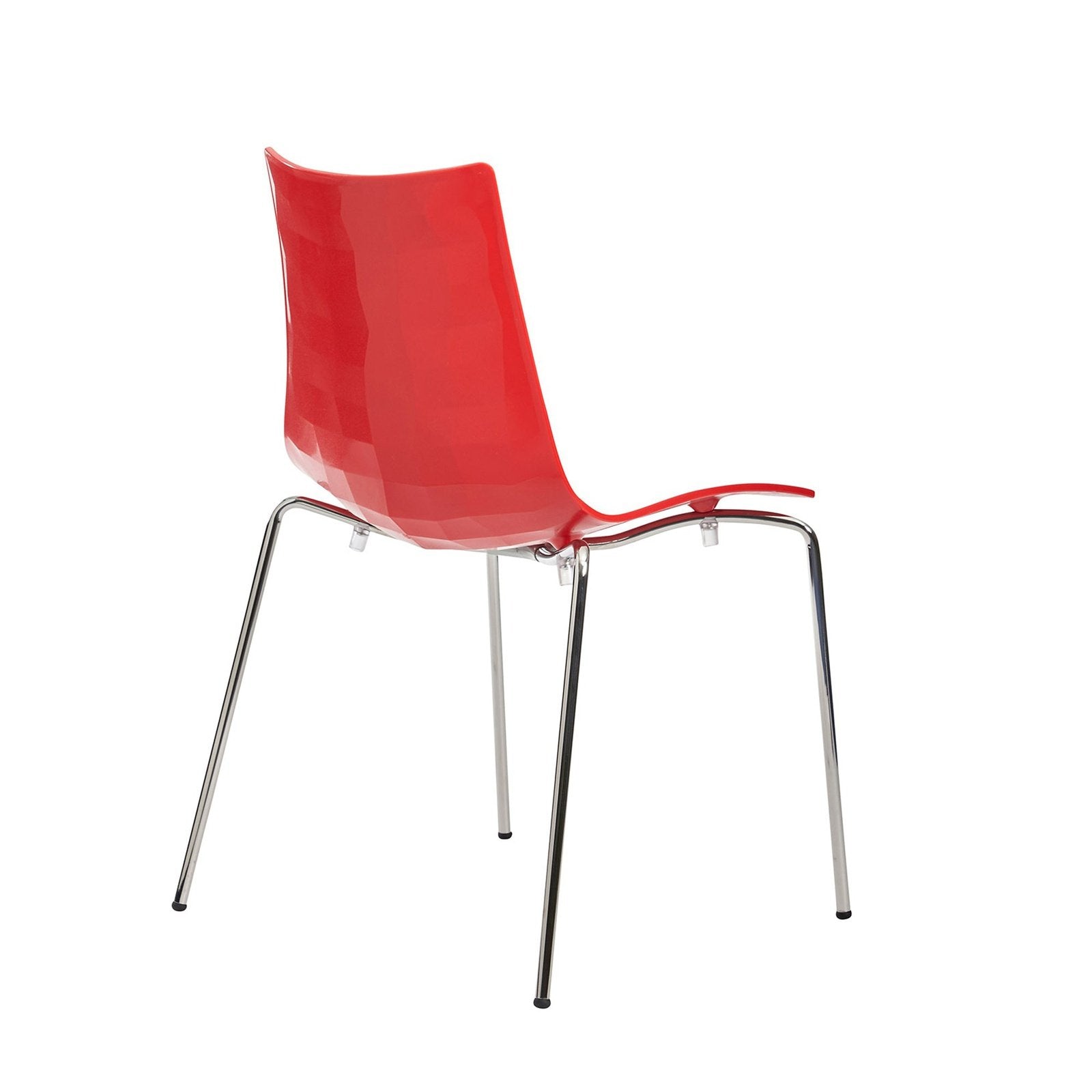 Gecko shell dining stacking chair with chrome legs - Office Products Online