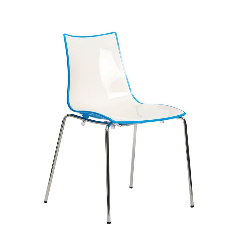 Gecko shell dining stacking chair with chrome legs - Office Products Online