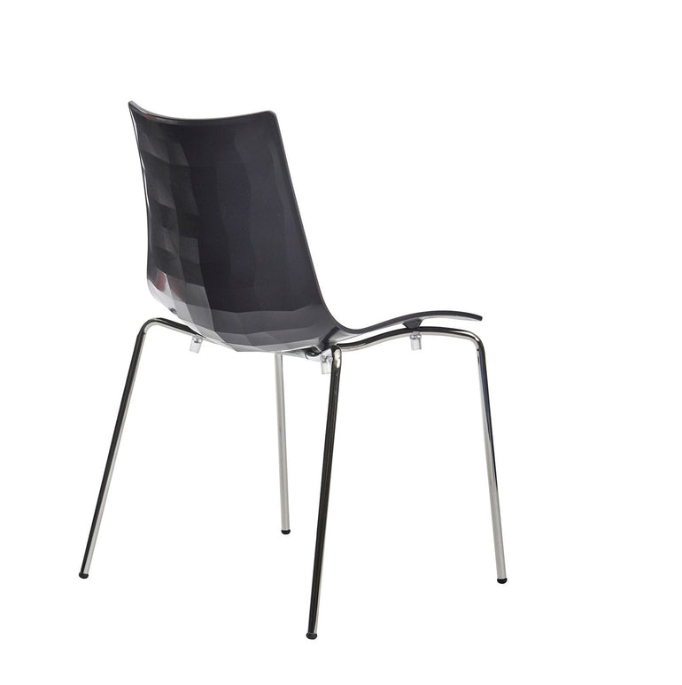 Gecko shell dining stacking chair with chrome legs - Office Products Online