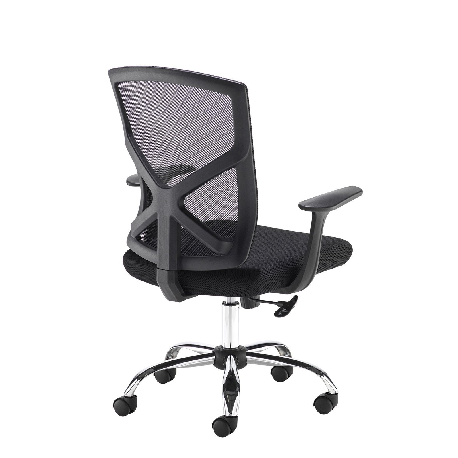 Hale mesh back operator chair with black fabric seat and chrome base - Office Products Online