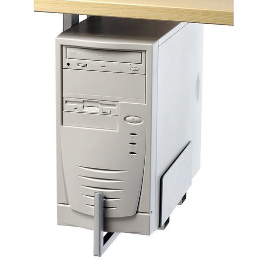 Impulse Lockable CPU Holder - Steel Rectangular Computer Stand with Lockable Door, Easy Self-Assembly, 1-Year Guarantee