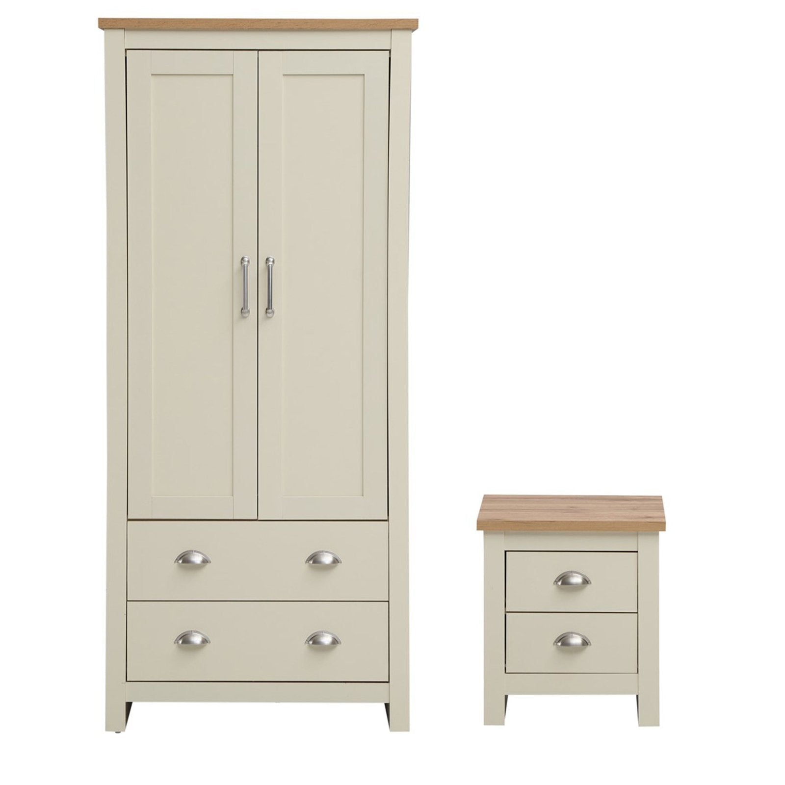 Lisbon Piece Bedroom Set Door Wardrobe Drawer Bedside allhomely