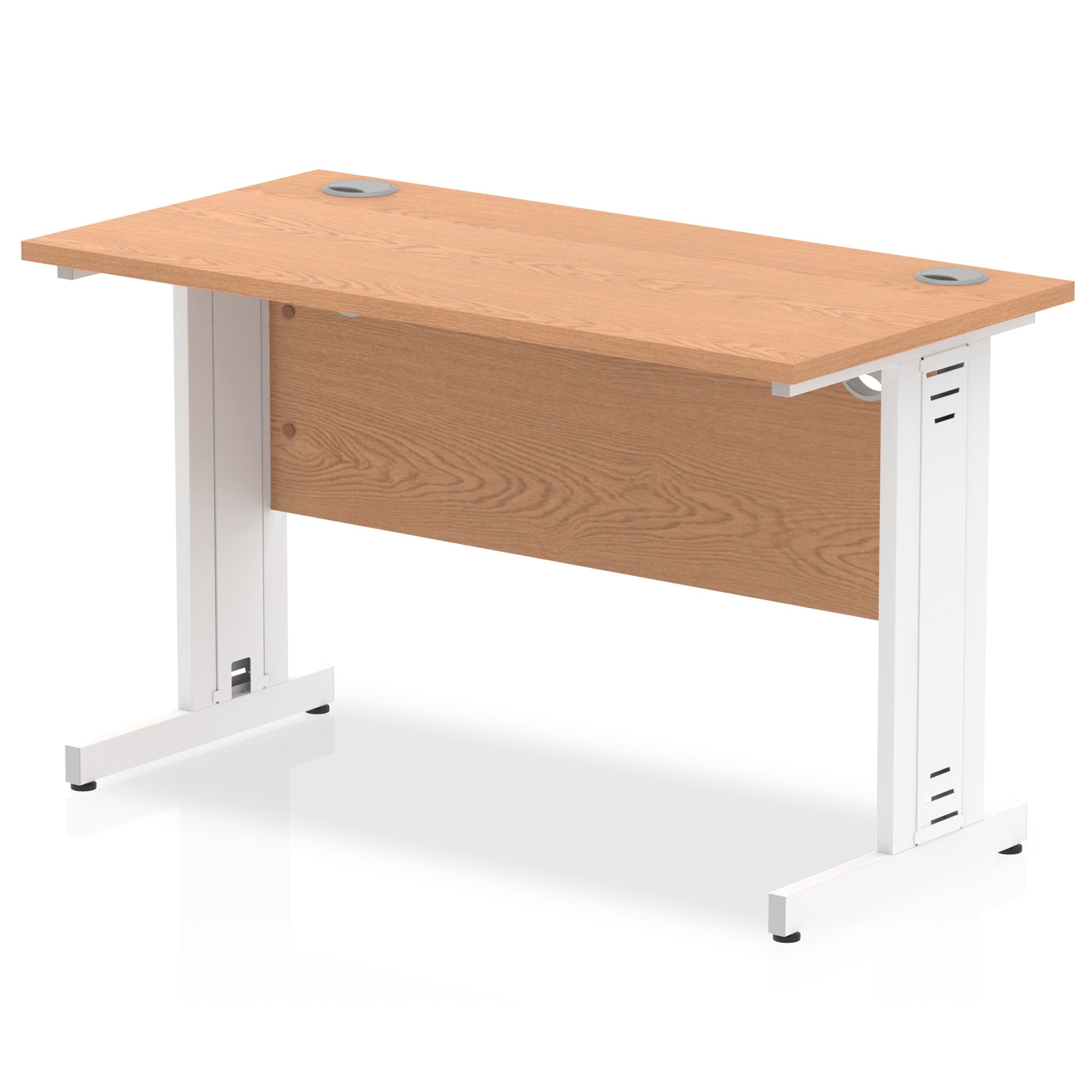 Impulse 1200mm Slimline Desk with Cable Managed Leg - MFC Rectangular Table, Self-Assembly, 5-Year Guarantee, 1200x600x730mm, 28.4kg