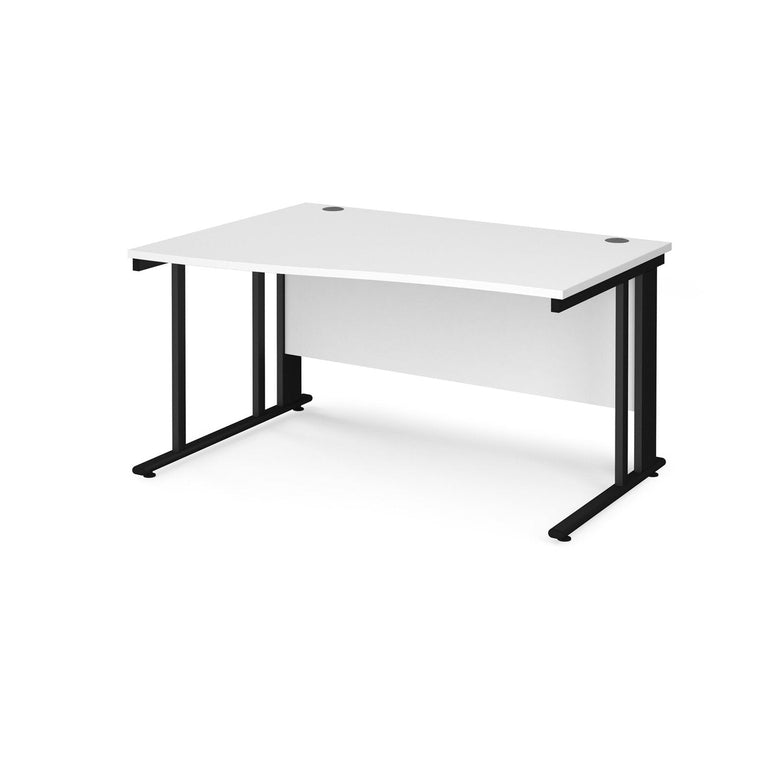 Maestro 25 cable managed leg left hand wave desk - Office Products Online